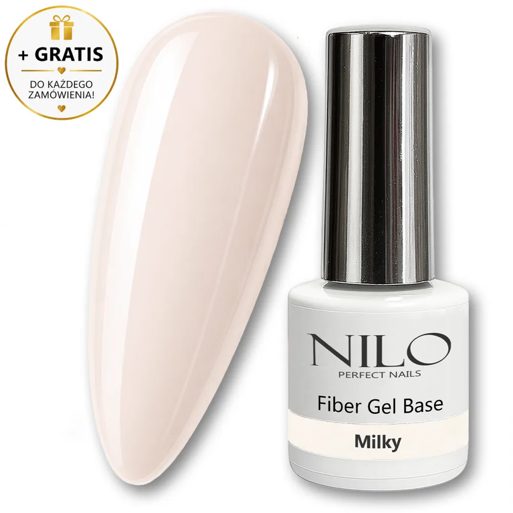Baza Hybrydowa Fiber Base Milky 10ml NILO Perfect Nails